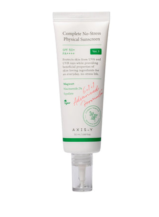 Crème solaire AXIS-Y Complete No-Stress Physical Sunscreen SPF 50+ PA++++